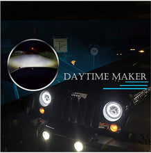 Brawlee™ Jeep Wrangler TJ/LJ/JK/JKU LED Halo Daytime Running Light Headlights with amber turn signal for 1997-2018 Jeep Wrangler TJ/LJ/JK/JKU,